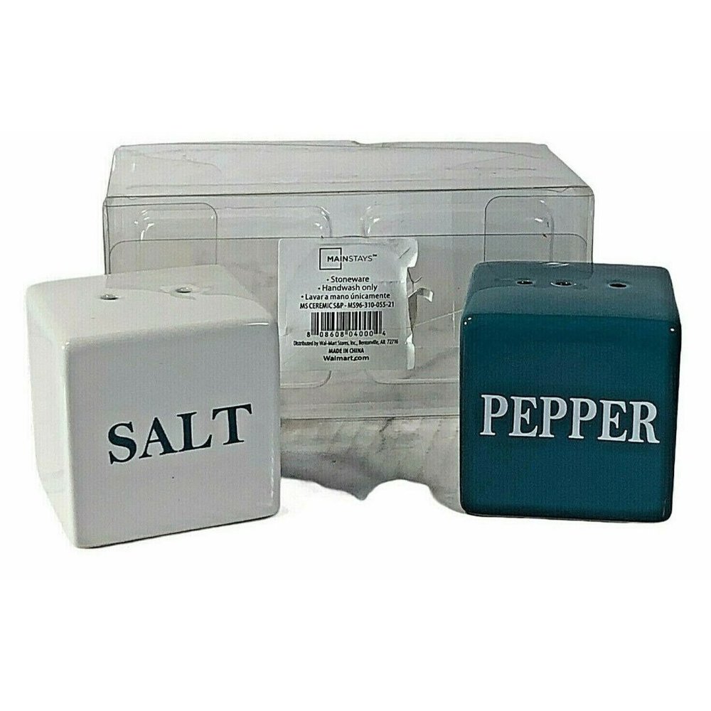 Mainstay Ceramic contemporary Salt Pepper shakers